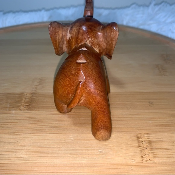 Hardwood Carved Elephant H3.25”xL5”xW2” Very Small Decorative - Picture 4 of 5